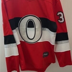 Red Hockey Jersey with Number 0